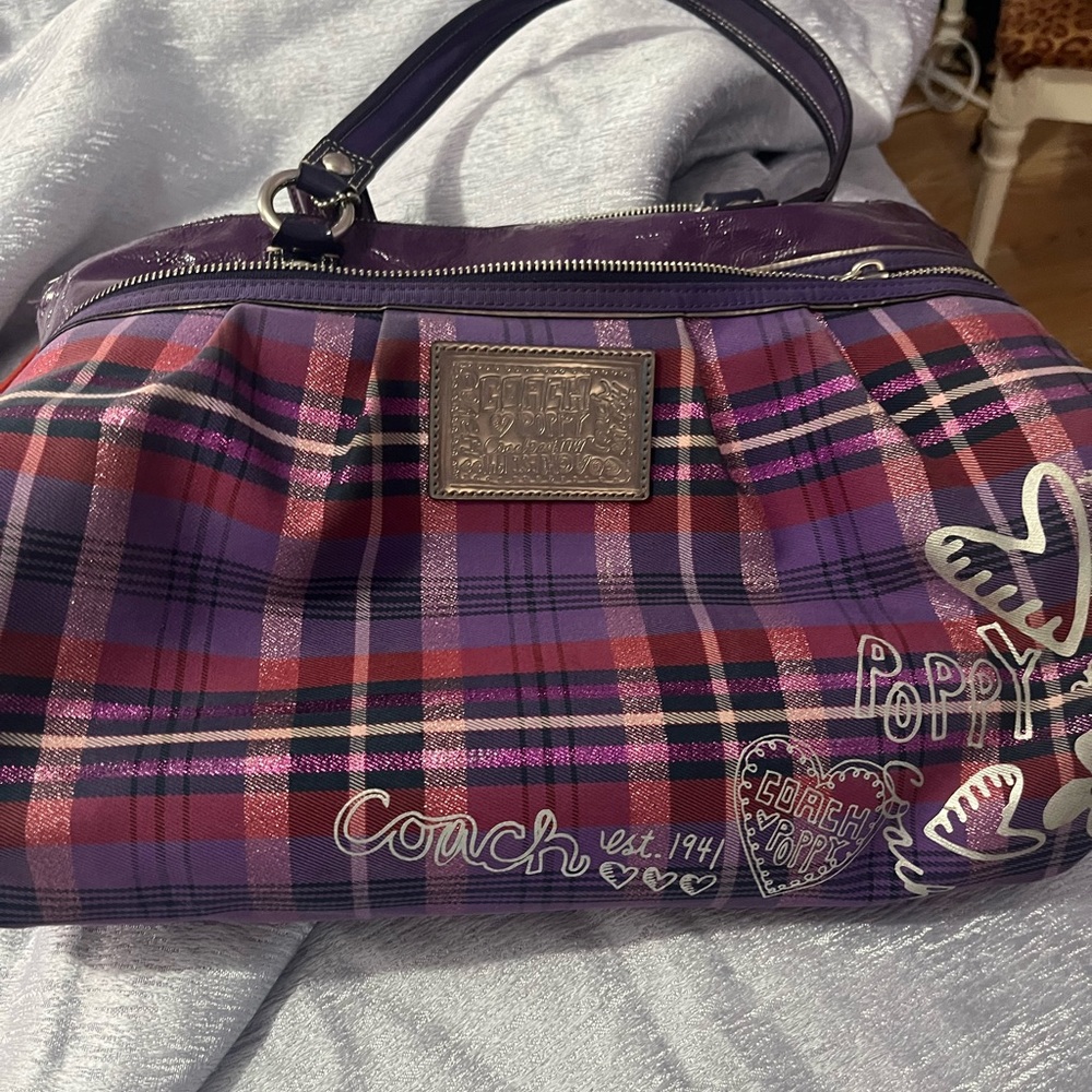 Coach poppy purple purse